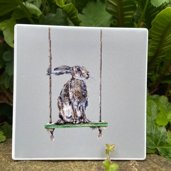 Constance on French Grey, Ceramic Coaster