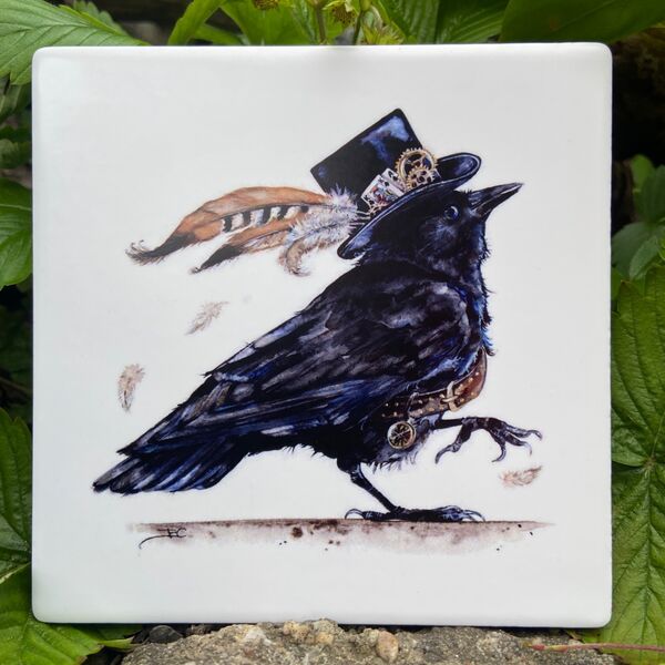 Mr Jack Daw Ceramic Coaster