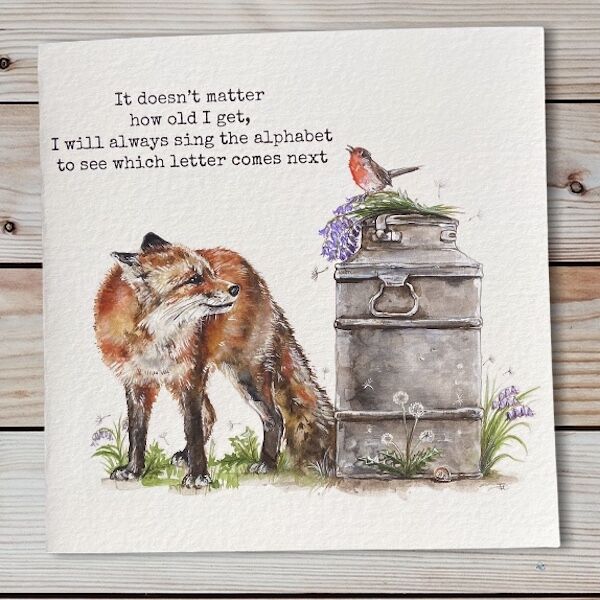 Bluebell Fox card
