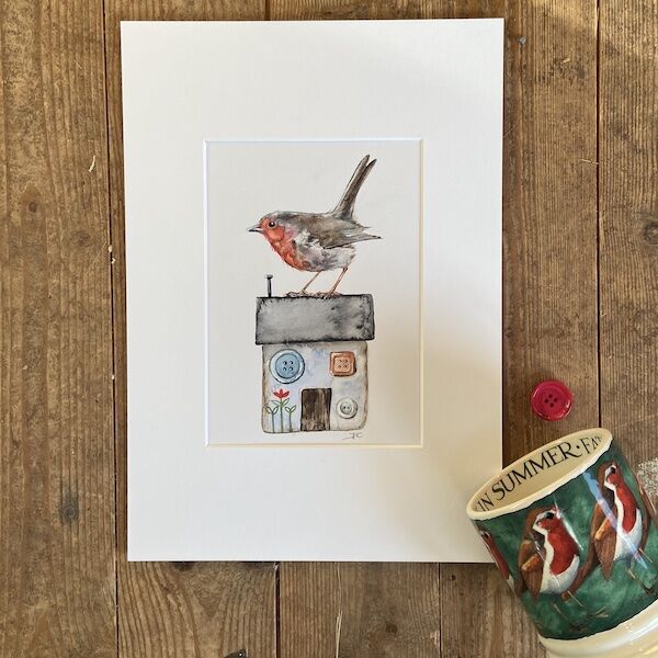SALE - The Button House - Original Watercolour