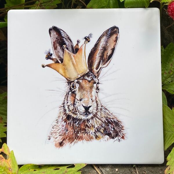 King for a Day Ceramic Coaster