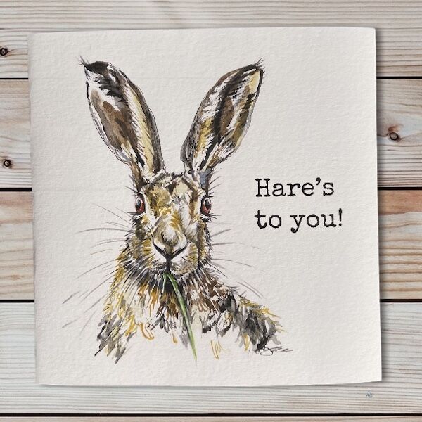 Hare's to you card