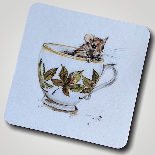 One Lump or Two Mouse Coaster