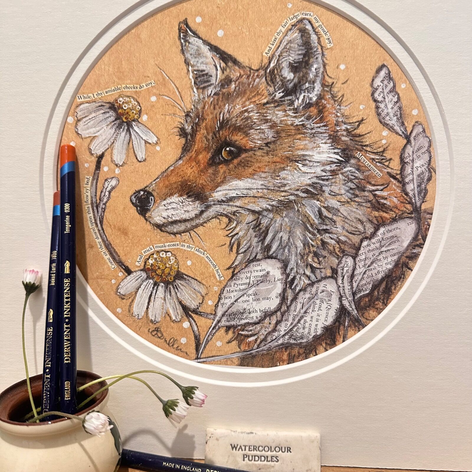 Mustardseed, Circular Mounted Print
