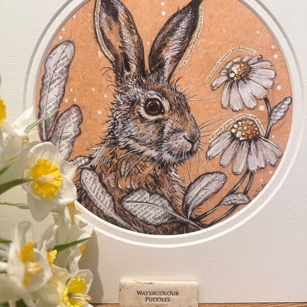 Peaseblossom, Circular Mounted Print