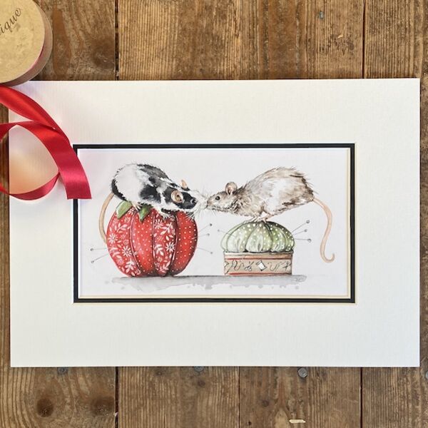 I Love You Sew Much - Original Watercolour