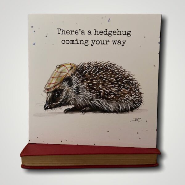 Hedgehog in Tweed Card