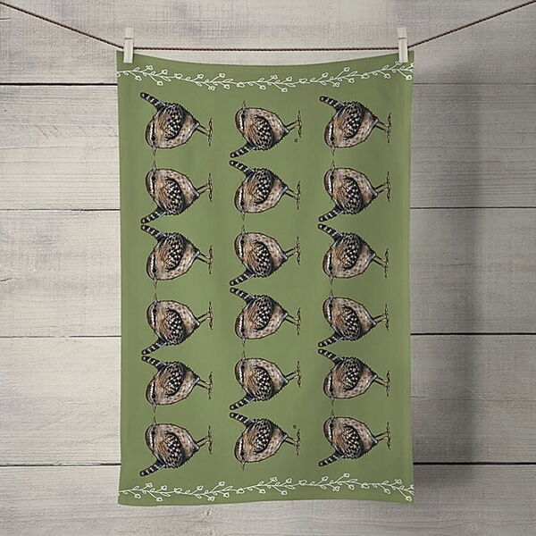 Jenny Green -  Wren tea towel