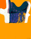 Orange Blue Curtain