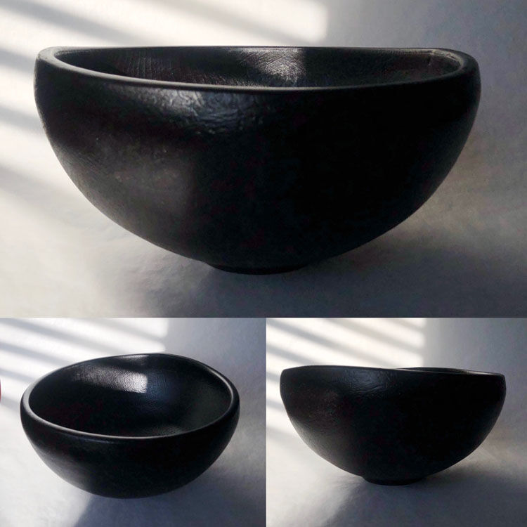 19-029 RoundBowl Maple BlackHammered