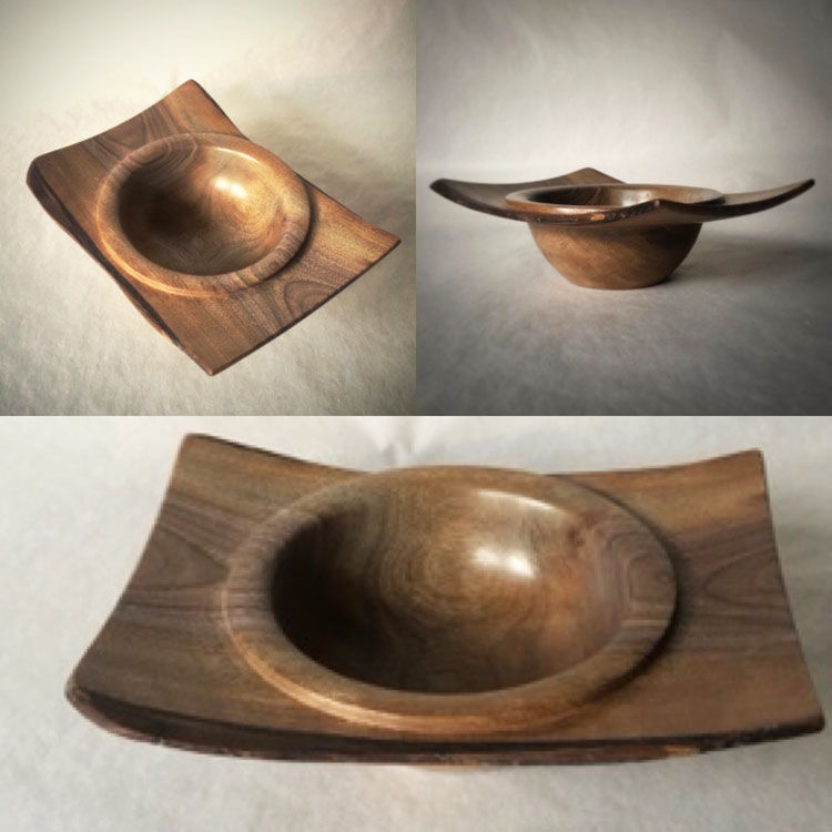 20-402 small winged Bowl black walnut