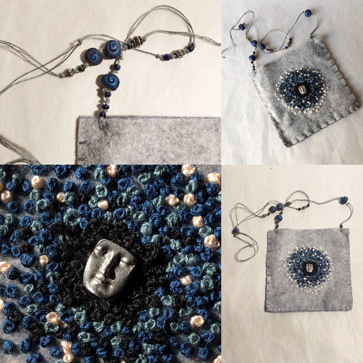 20-602 PouchNklace SilvrBlu