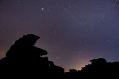 Orion and Jupiter over Great Staple Tor