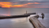 Sunset, Whitby Harbour