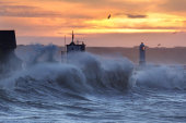 Porthcawl in storm