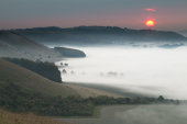 Sunrise on autumn equinox