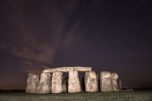 Stonehenge and night sky