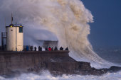 Porthcawl in storm
