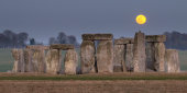 Full moon over Stonehenge