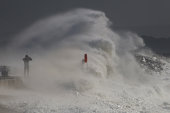 Storm Brian, Milford on Sea