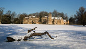 Lacock Abbey in snow