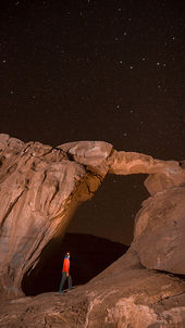 Star Gazing, Um Frouth Rock Arch, Wadi Rum