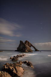 Bow Fiddle Rock by moonlight