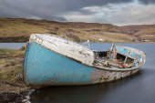 Abandoned fishing boat, Carbost