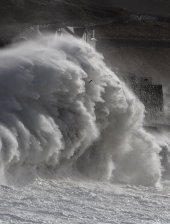 Porthleven in storm
