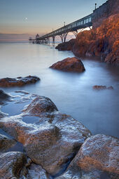 Crescent Moon and High Spring Tide, Clevedon