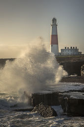 Wave breaking, Portland Bill