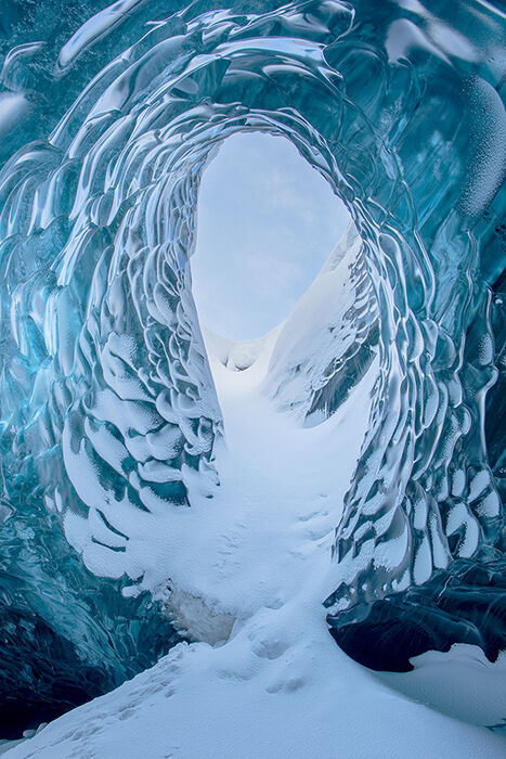 Inside Breidamerkurjokull Glacier