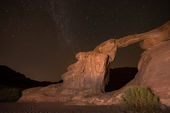 Um Frouth Rock Arch at night, Wadi Rum