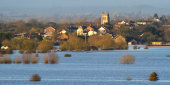 Flooded Somerset Levels
