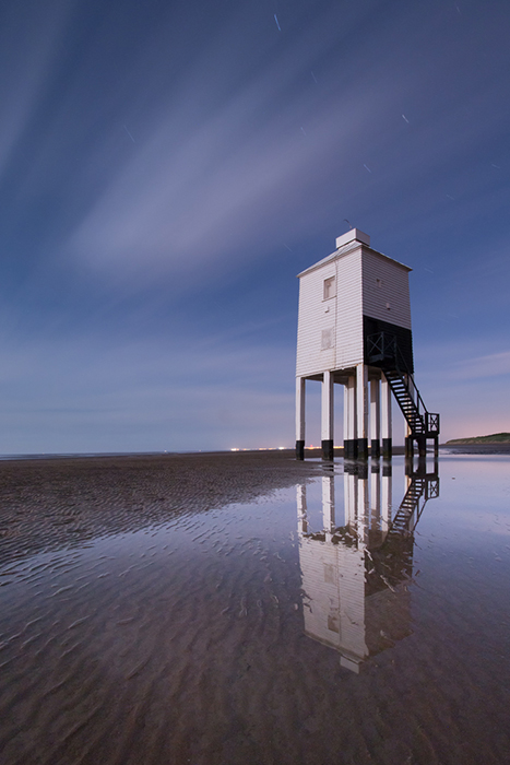 Moonlit lighthouse
