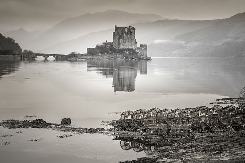 Eilean Donan Castle at high tide