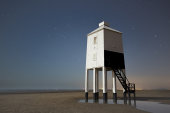 Burnham-on-Sea lighthouse at night