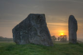 Summer solstice sunrise, Avebury