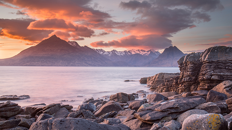 Red Sky over Black Cuillin