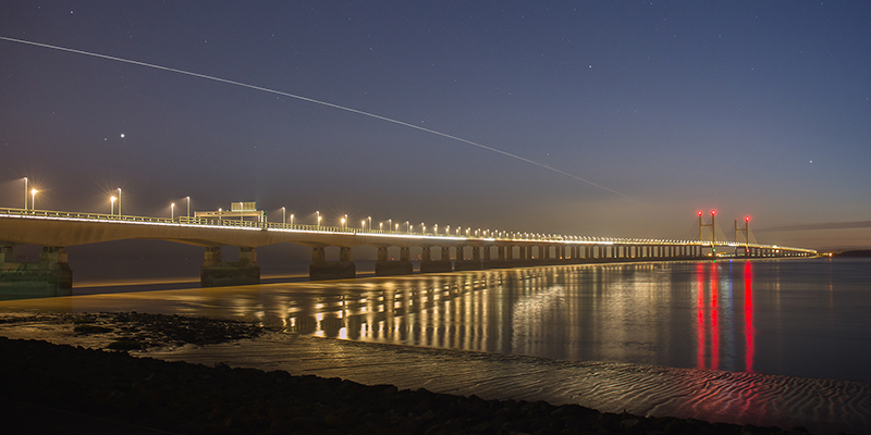 International Space Station over Severn Bridge
