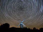 Star trails over Wilton Windmill