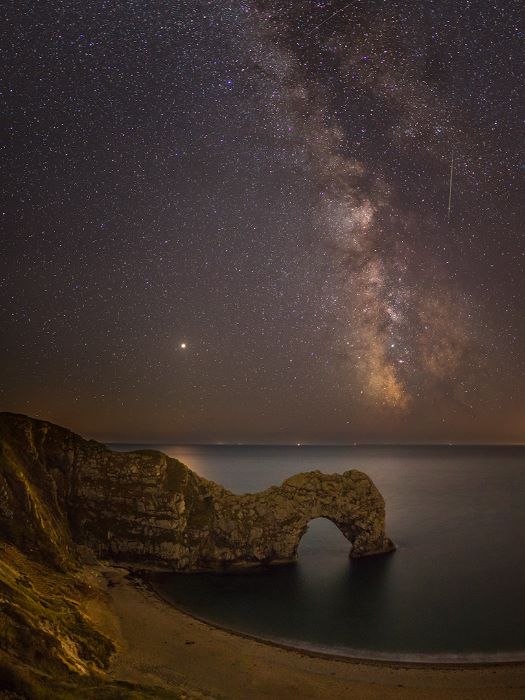 Milky Way, Mars and Meteor