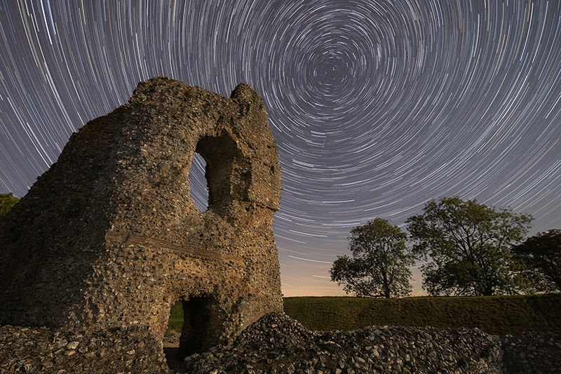 Star Trails, Ludgershall Castle, Wiltshire