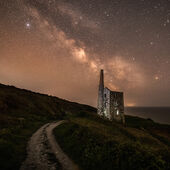 Milky Way over Wheal Prosper Tin mine