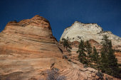 Zion plateau by moonlight