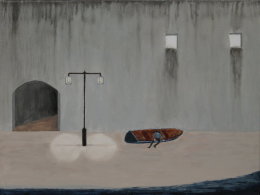 Down by the Seaside. Acrylic on Canvas. 41 x 26 cm