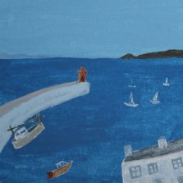 Porthdidisk. Acrylic on paper. 6.5 x 6.5 cm