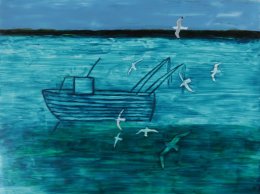 Turning For Home. Ink on Acrylic Glass. 41 x 31 cm