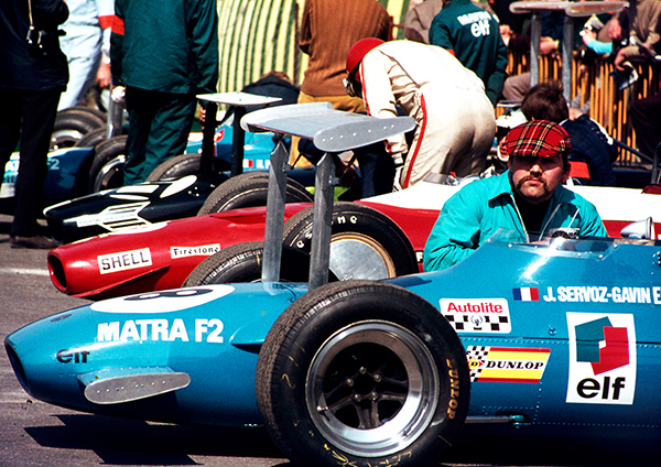 F2 cars in Paddock, Thruxton 1969
