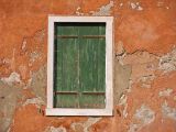 Green Shutters and Orange Wall